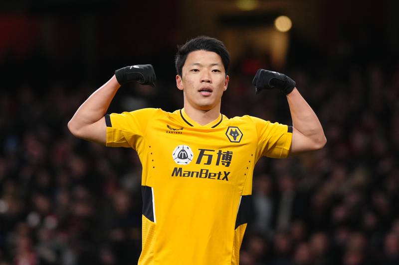 Hwang Hee-Chan, 8 – A first start since December for Hwang who pounced on a poor back-pass and coolly rounded Ramsdale before slotting home. Came within a whisker of a carbon copy when he slotted through the goalkeeper’s legs but just beyond the far post. PA