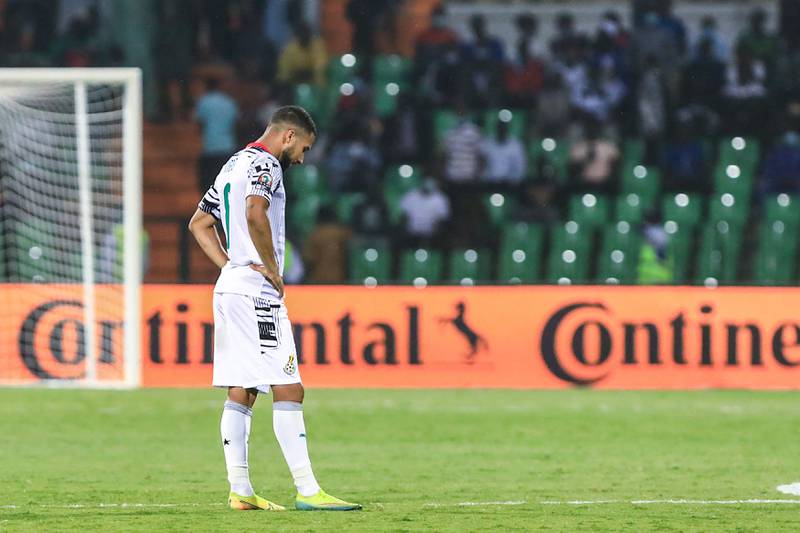 Ghana midfielder Daniel-Kofi Kyereh reacts after the final whistle. AFP