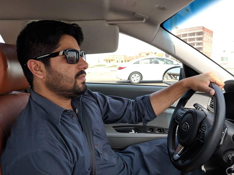 Uber driver Adnan in Jeddah. Naser Al Wasmi / The National