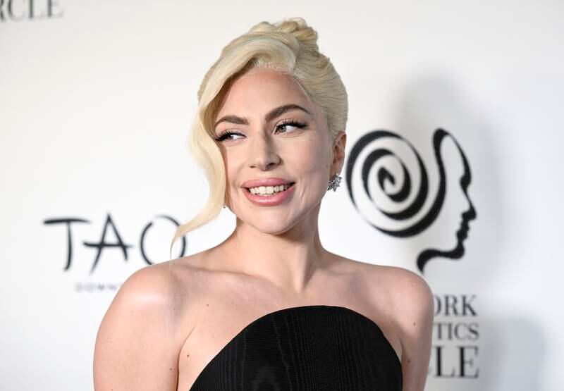 Lady Gaga, Best Actress winner for 'House of Gucci', attends the New York Film Critics Circle Awards gala at TAO in New York. AP Photo