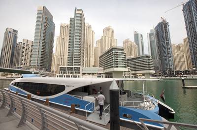 The RTA ferry offers a scenic route through the emirate.
Jeff Topping / The National  

 