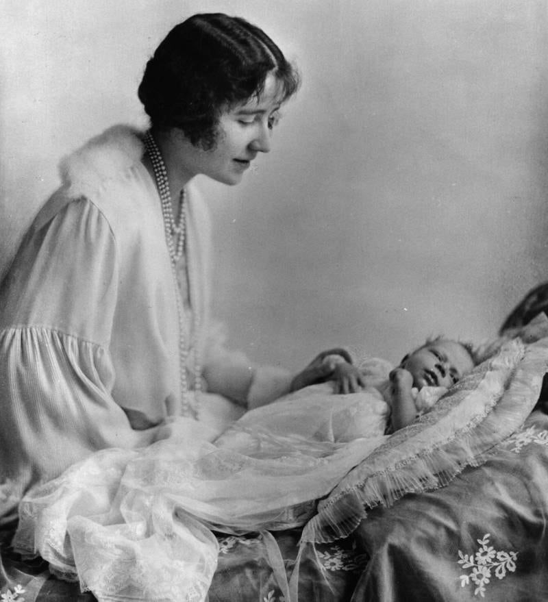 April 21, 1926: Elizabeth, Duchess of York (1900-2002), gives birth to Princess Elizabeth Alexandra Mary Windsor, her first child and the future queen. Getty