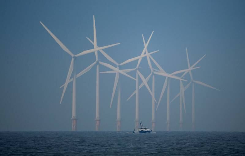 Burbo Bank wind farm off New Brighton, near Liverpool, north-west England. Reuters