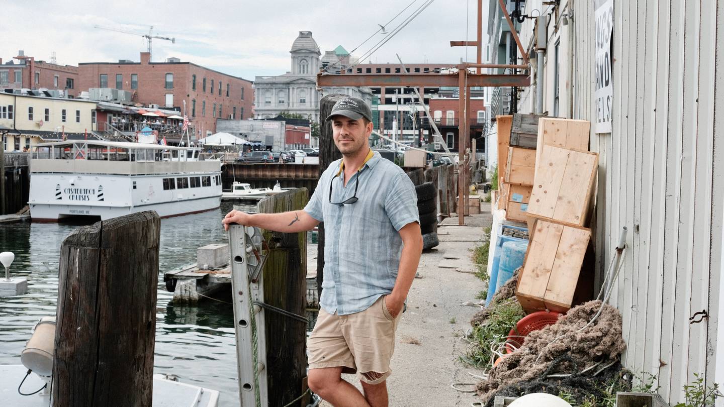 Kelp farmer Matthew Moretti, chief executive of Wild Ocean Aquaculture, on the waterfront in Portland, Maine. Photo: David Millward