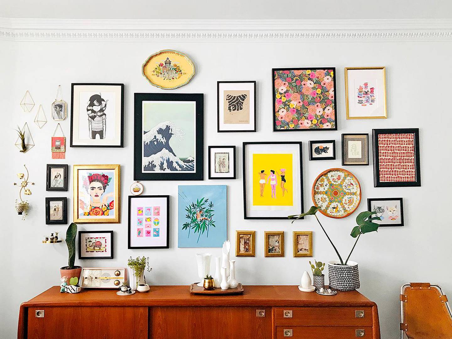 An example of an eclectic picture wall. Courtesy Chatelaine