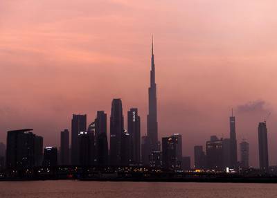 DUBAI, UNITED ARAB EMIRATES. 4 AUGUST 2020. Dubai skyline.(Photo: Reem Mohammed/The National)Reporter:Section: