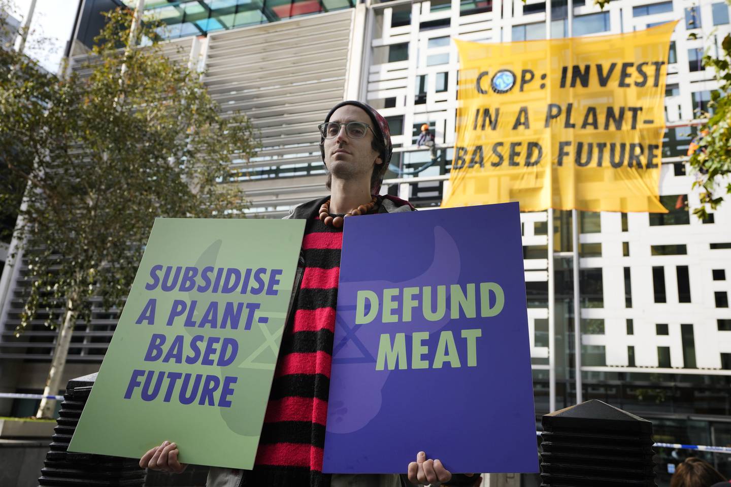 Some environmental activists have put their focus on reducing meat consumption. AP 