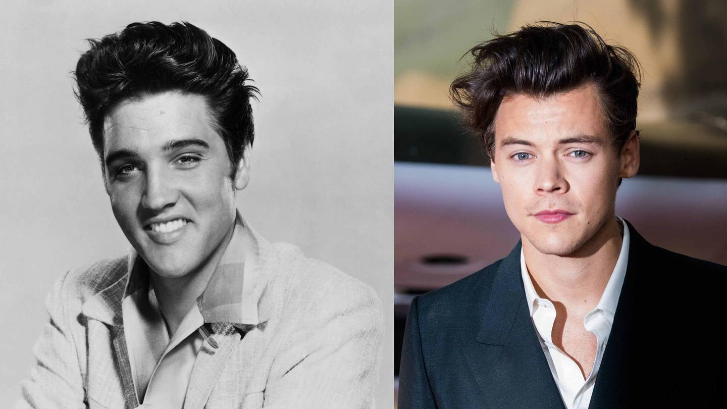 Elvis Presley and Harry Styles. Getty Images