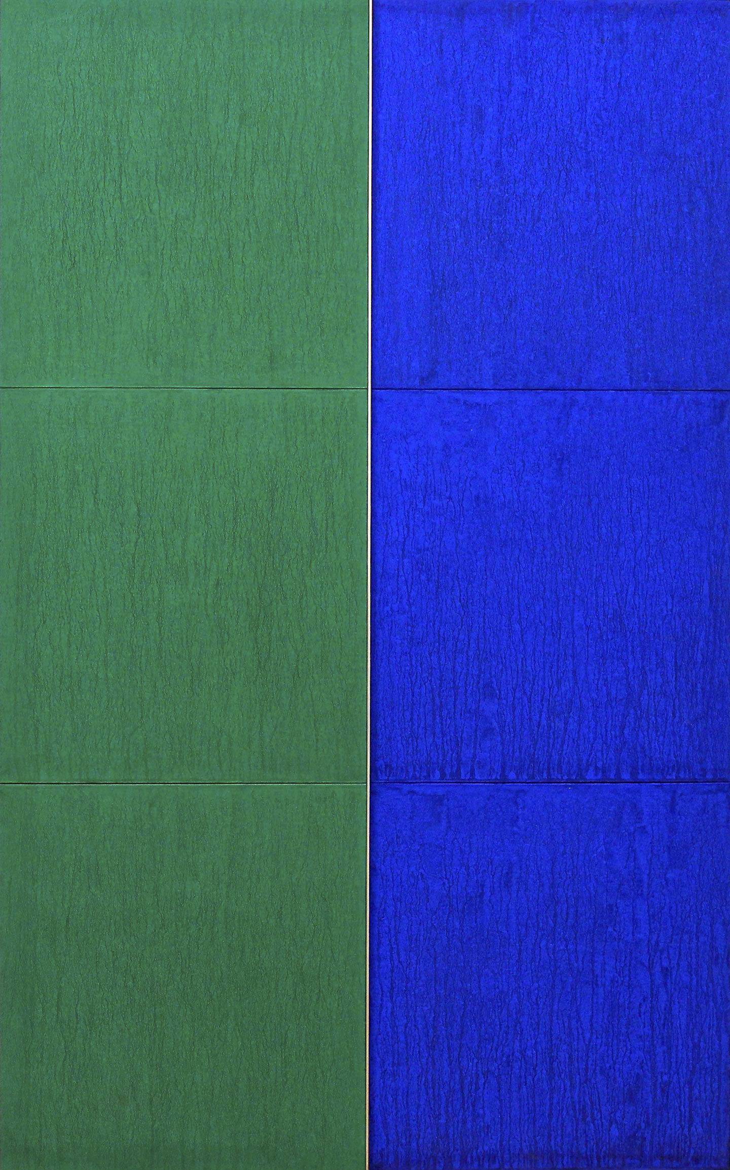 Untitled (Blue/Green) (1961) by Tadaaki Kuwayama. Courtesy Tadaaki Kuwayama