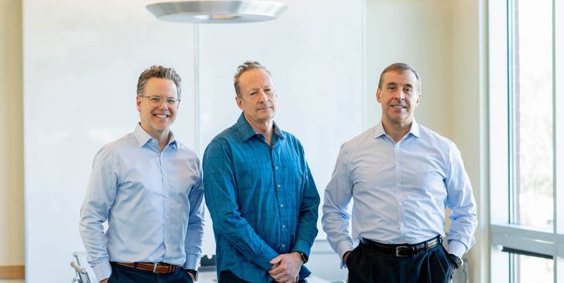 From left to right - Michael Hufford, the chief executive of LyGenesis, Eric Lagasse, the chief scientific officer, and Paulo Fontes, the chief medical officer. The team says growing of ectopic organs will help patients live longer. Photo: LyGenesis