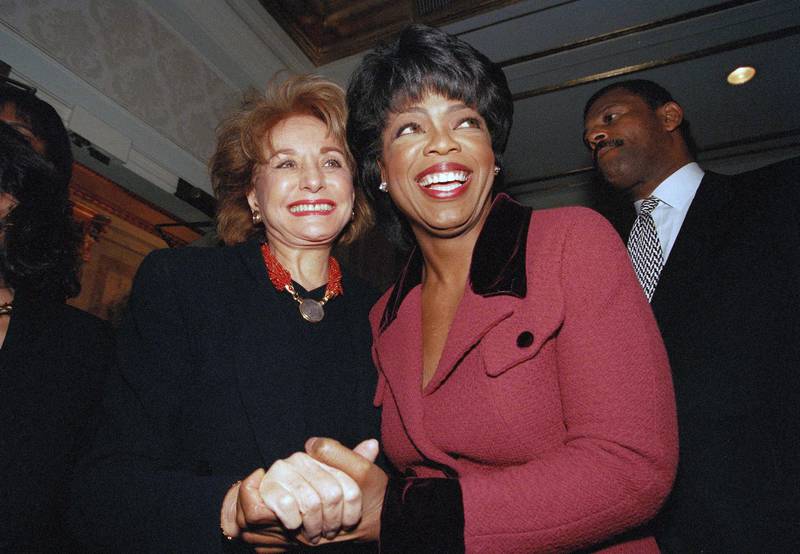 Oprah Winfrey with Walters in 1994. AP Photo