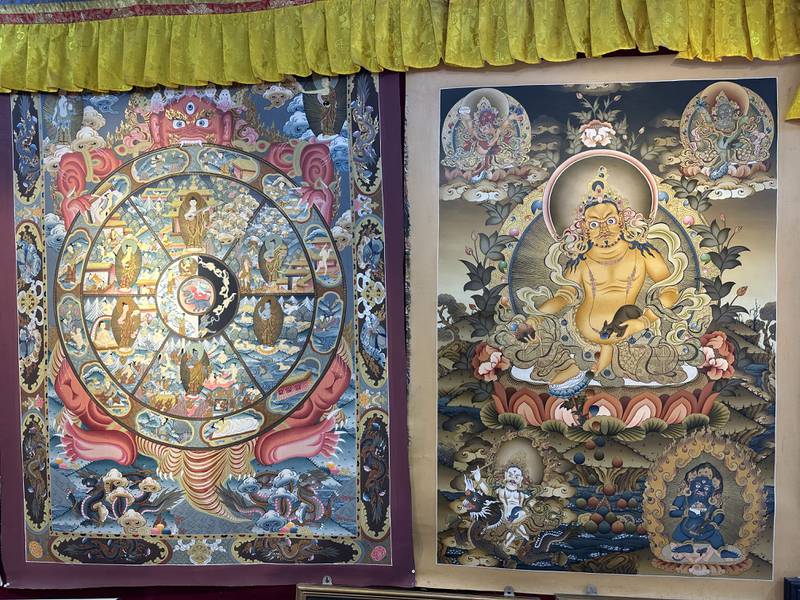 There are worries that the rise in digital thangka paintings will affect businesses and artists selling handmade pieces. Photo: Sakshi Agrawal