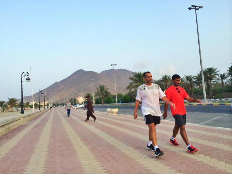 Day 7 — ‘During Ramadan we enjoy traditional food at Iftar, but there are other aspects of staying healthy, like exercising before Iftar. Today in Khorfakkan many young and elderly people ran next to the open beach just before sunset.’ Ammar Al Attar for The National