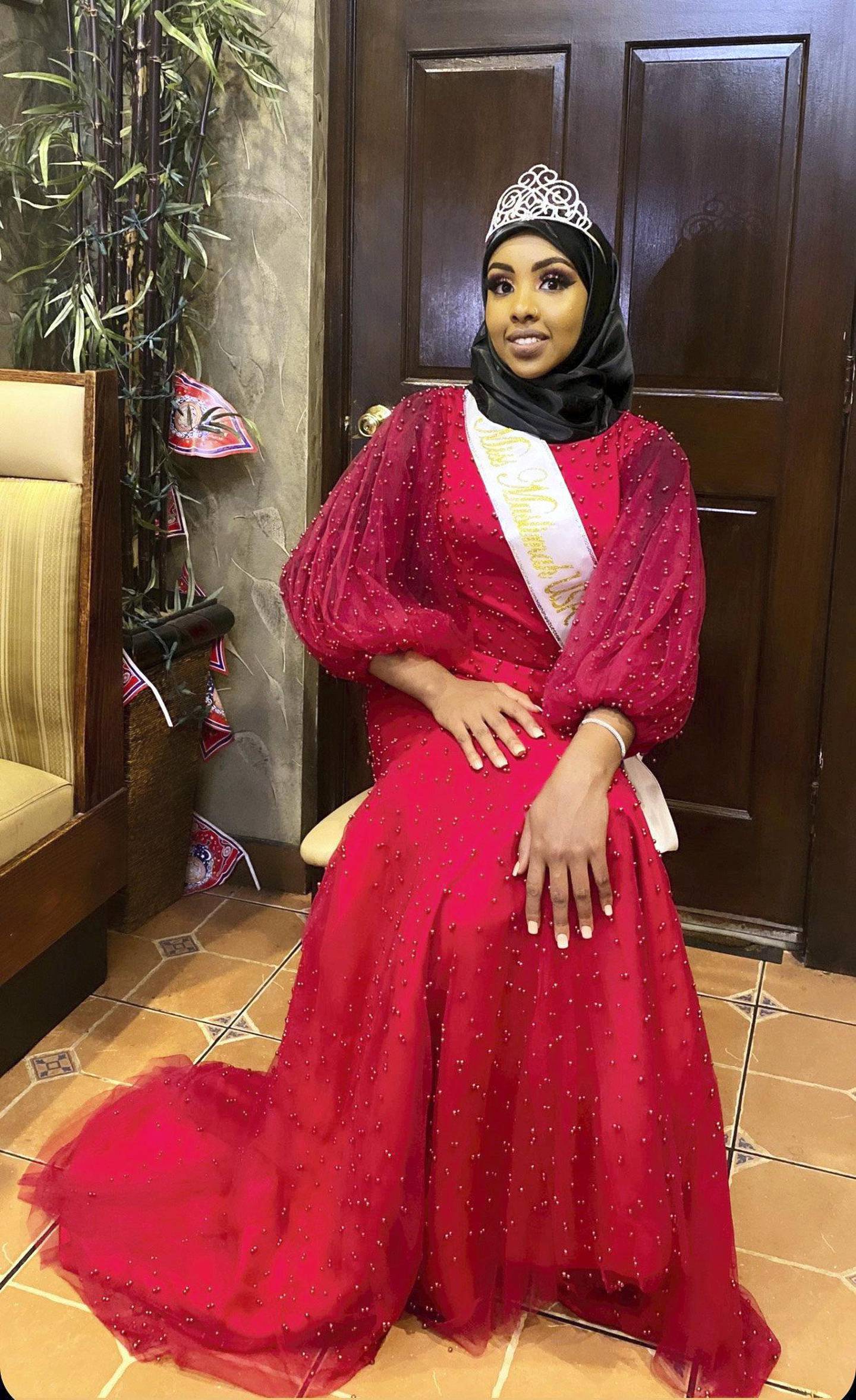 Winner of the fourth Miss Muslimah pageant USA, Zehra Abukar. Courtesy Miss Muslimah USA