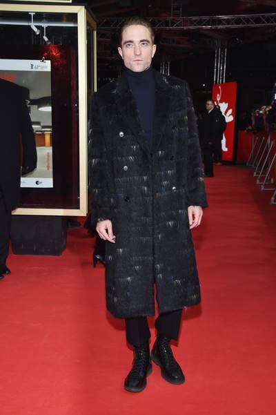 Throwing a fashion curveball in a black Dior mohair coat at the 'The Lost City of Z' premiere during the 67th Berlinale International Film Festival on February 14, 2017. Getty Images
