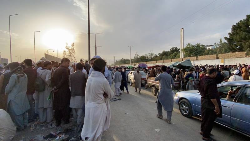 There was chaos in Kabul during the evacuation as desperate Afghans tried to escape the Taliban. EPA