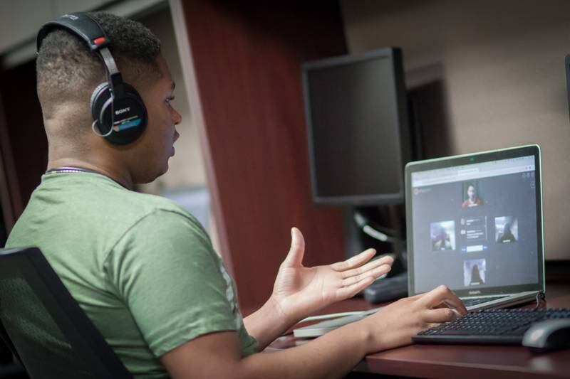 A student at Kennesaw State University participates in the Connect Programme. Photo: Soliya