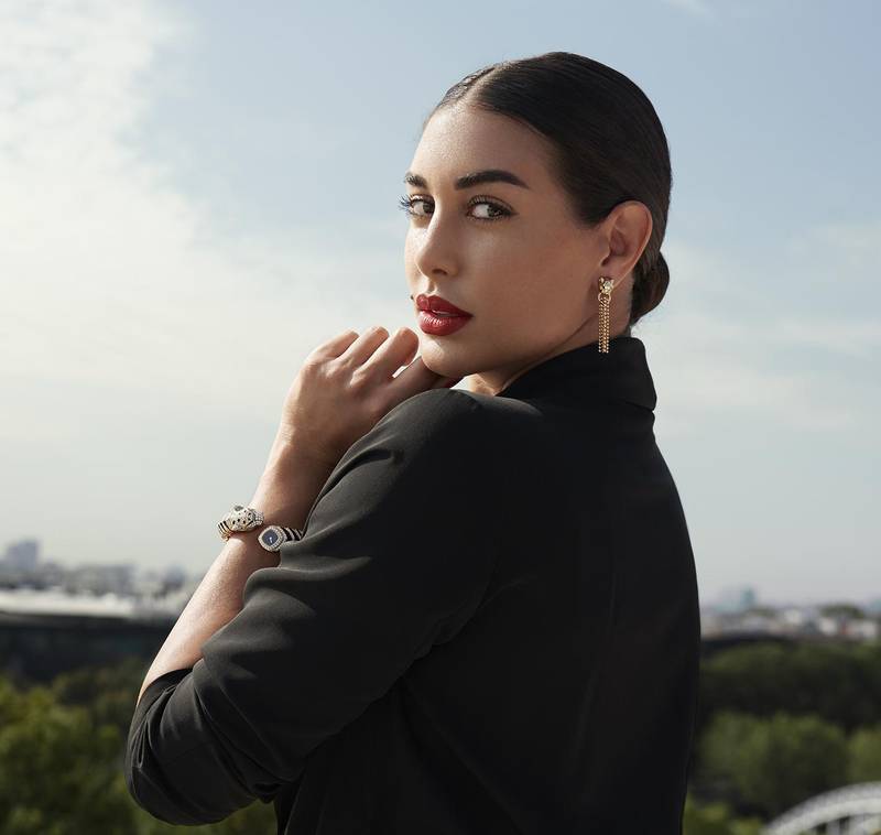 Actor Yasmine Sabri stars in Into The Wild, for Panthère de Cartier. Courtesy Cartier  