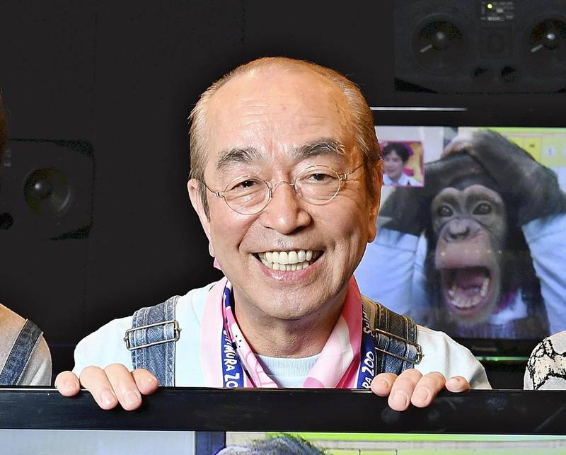 A file photo taken on Feb 22, 2018 shows Japanese comedian Ken Shimura poses for photo in Tokyo. 70-year-old Shimura passed away due to the new coronavirus on March 29, 2020. ( The Yomiuri Shimbun )