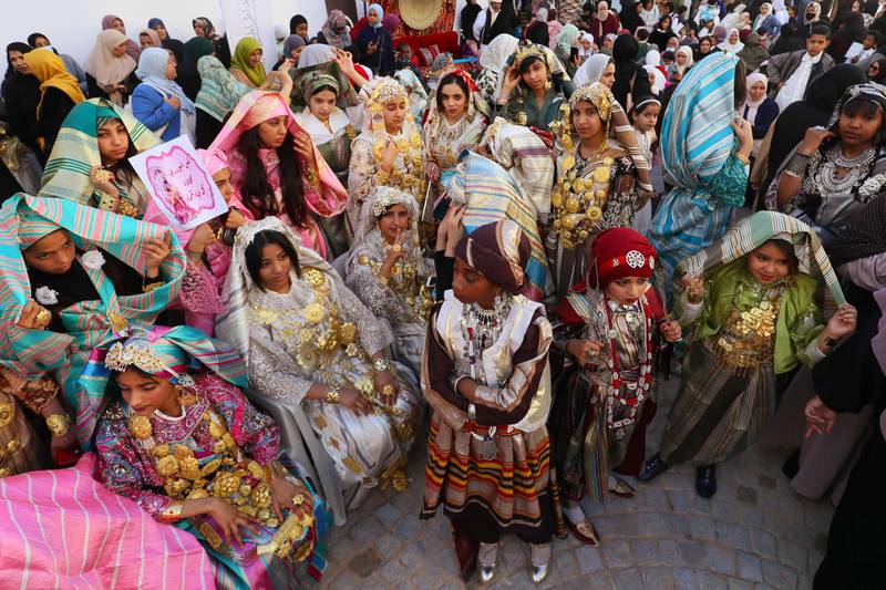 Libyans mark their national day of traditional dress - March 14 - in Tripoli. AFP