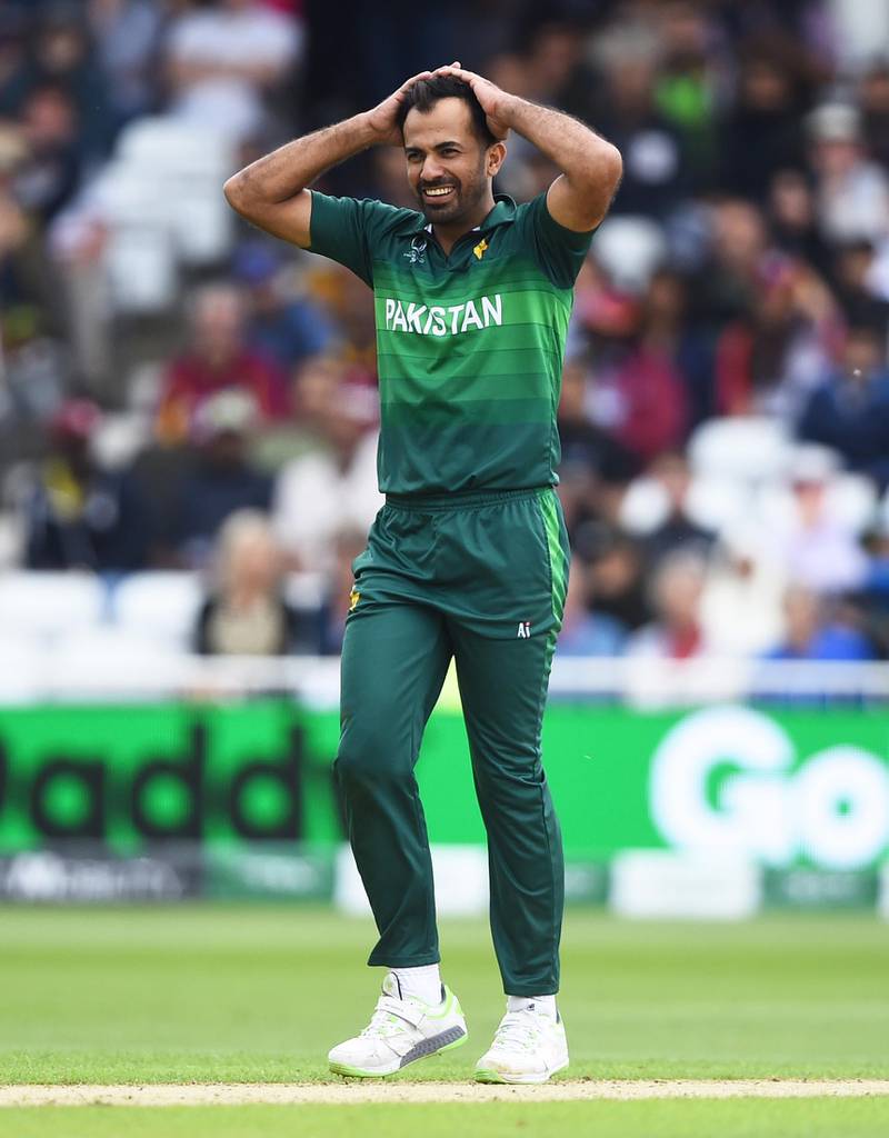 Riaz's expression sums up a tough day for Pakistan. Getty