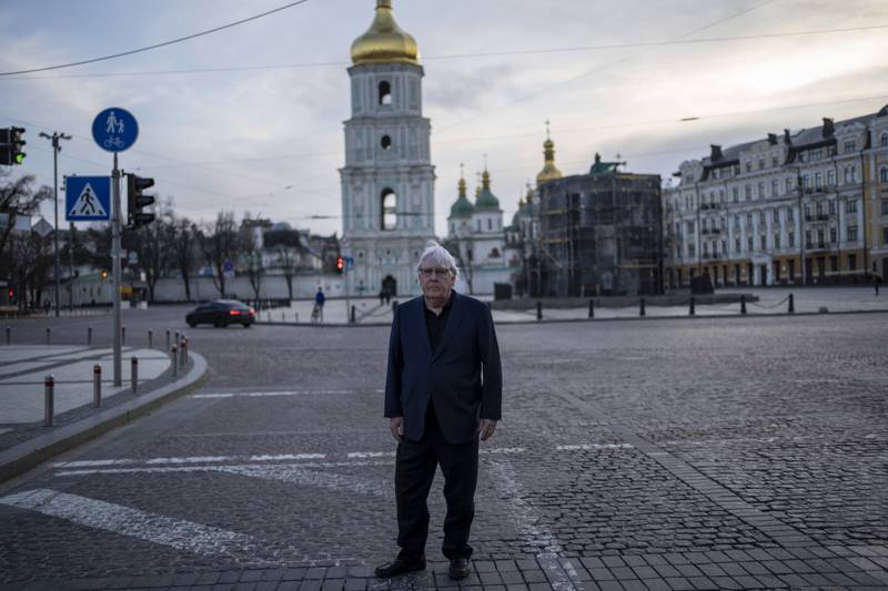 Martin Griffiths, Under-Secretary-General for Humanitarian Affairs and Emergency Relief Coordinator, poses for a picture during an interview with The Associated Press during an interview in Kyiv, Ukraine. AP
