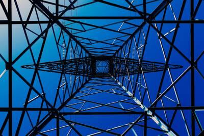 An electricity pylon in Madrid, Spain. European power tariffs rose further last week. EPA
