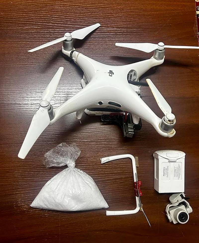 The Jordanian military shoot said the drone was carrying half a kilogram of crystal meth. Photo: Jordan Armed Forces