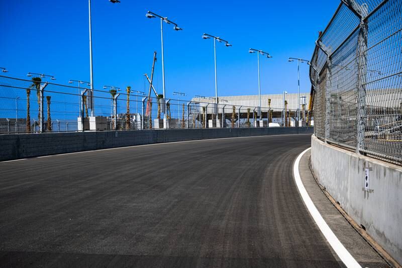 Finishing touches are being applied to the Jeddah Corniche Circuit.
