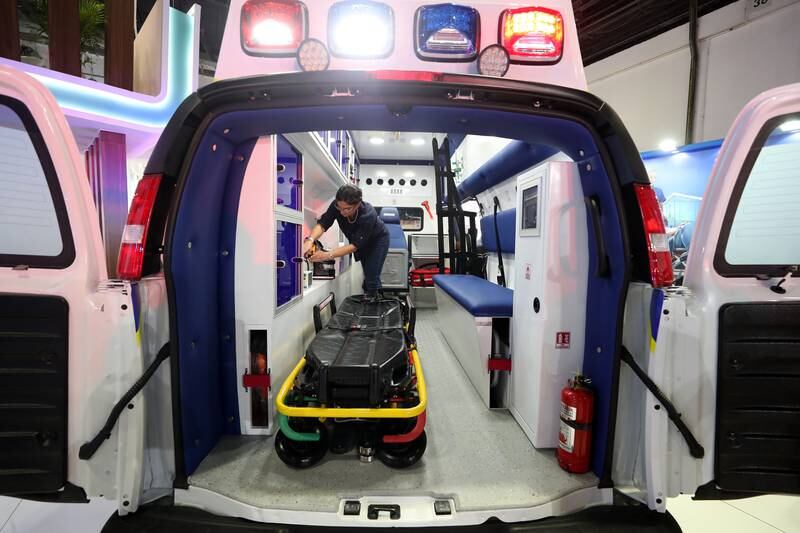 JMC Ambulance type B which has a higher roof for paramedics to stand and perform small surgeries 