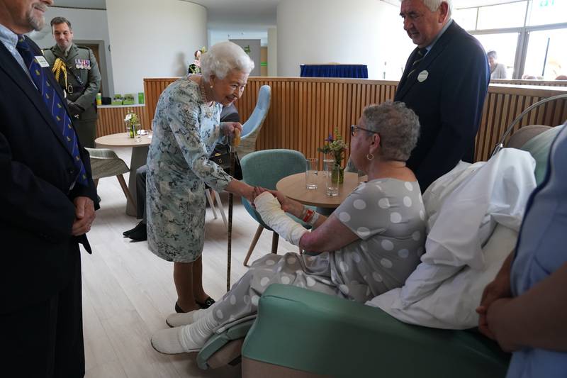 Queen Elizabeth II visited Thames Hospice in Maidenhead on Friday, where she met patients and opened a new building at the hospice. PA