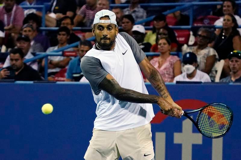 Nick Kyrgios of Australia during his men's singles match against Frances Tiafoe of the USA. EPA