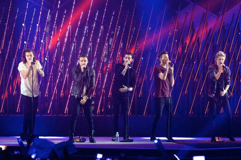Harry Styles, Liam Payne, Zayn Malik, Louis Tomlinson and Niall Horan of One Direction will perform in Dubai on April 4. Getty Images