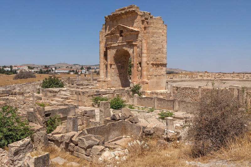 Overview of Maktar, an ancient town founded by the Numidians in Siliana Governorate, Tunisia. For decades, Tunisia has been focusing on the so-called ‘all inclusive’ mass tourism. Representing 7% of the GDP in the Tunisian economy in 2010, mass tourism drastically collapsed after the revolution and multiple terrorist attacks. These destabilising events created a unique opportunity to switch to a new sustainable, more qualitative and inclusive model. Voices rise to make the country's unique heritage a major revenue generator as Tunisia is known to be an "open-air museum" with 30,000 archaeological sites widely scattered across the country. Unfortunately, the authorities did not take advantage of the opportunity. Today, only 53 archaeological sites are exploited for tourism purposes.