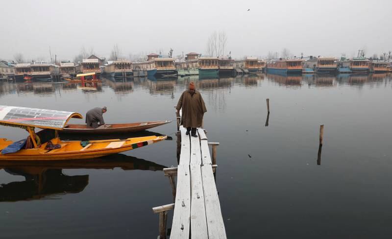 Srinagar, the summer capital of Indian Kashmir, during a cold winter. EPA