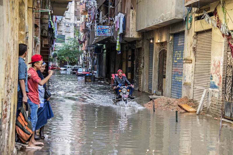 Flooding in Alexandria in 2015. Egypt has suffered the consequences of climate change in recent years. AP
