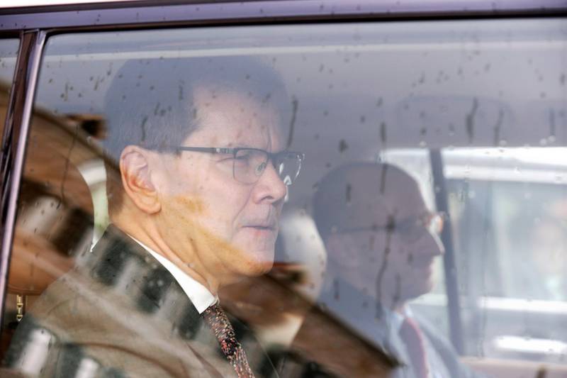 Members of IMF experts are seen leaving after meeting with Lebanese Prime Minister Hassan Diab at the government palace in Beirut, Lebanon February 20, 2020. REUTERS/Mohamed Azakir