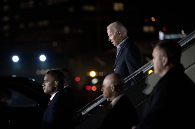 Mr Biden is coming to Poland straight from Brussels, where he attended an extraordinary Nato summit, a European Council meeting and a G7 summit on March 24. AFP