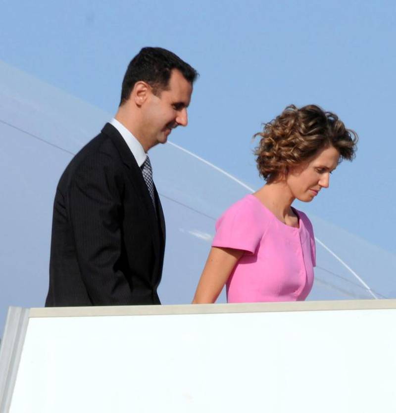 Syrian President Bashar Al Assad and his wife Asma Al Assad. Asma has said she and their children won't leave Syria. EPA