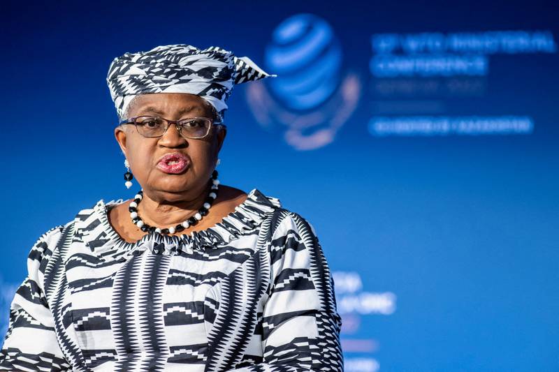 WTO director general Ngozi Okonjo-Iweala opens a ministerial conference in Geneva in 2022. Reuters