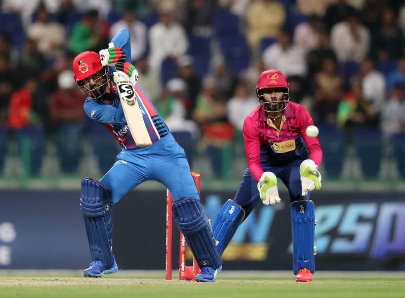 Afghanistan's Afsar Zazai guided his team to victory in the first T20 against UAE at the Zayed Cricket Stadium in Abu Dhabi on Thursday, February 16, 2022. All images Chris Whiteoak / The National
