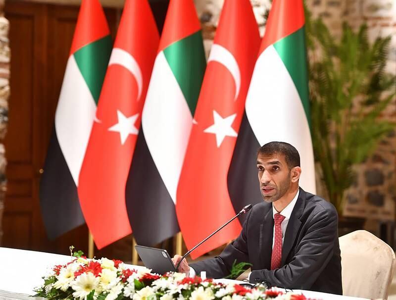 Dr Thani Al Zeyoudi, UAE Minister of State for Foreign Trade, at the start of CEPA talks between UAE and Turkey. Photo: Ministry for Foreign Trade