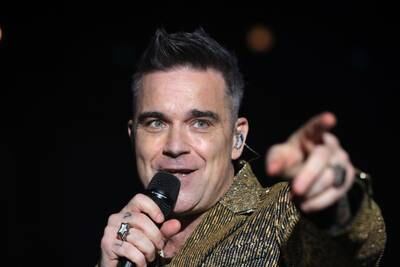 Robbie Williams at the New Year's Eve gala at Atlantis, The Palm in 2021. Chris Whiteoak / The National