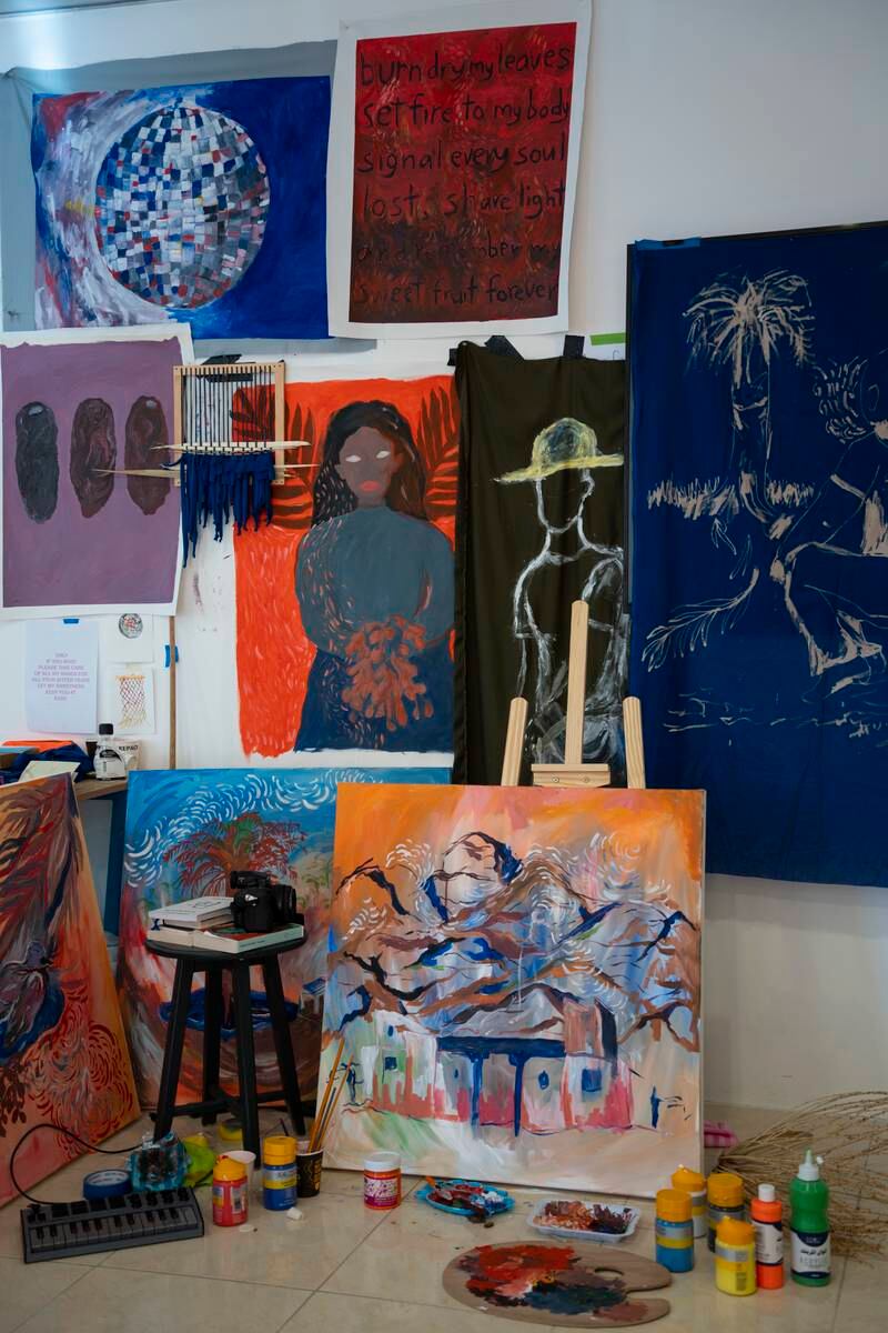 The work and research of the six artists will be revealed to the public during a two-day open studio event in a guesthouse in the palm grove of Mabiti