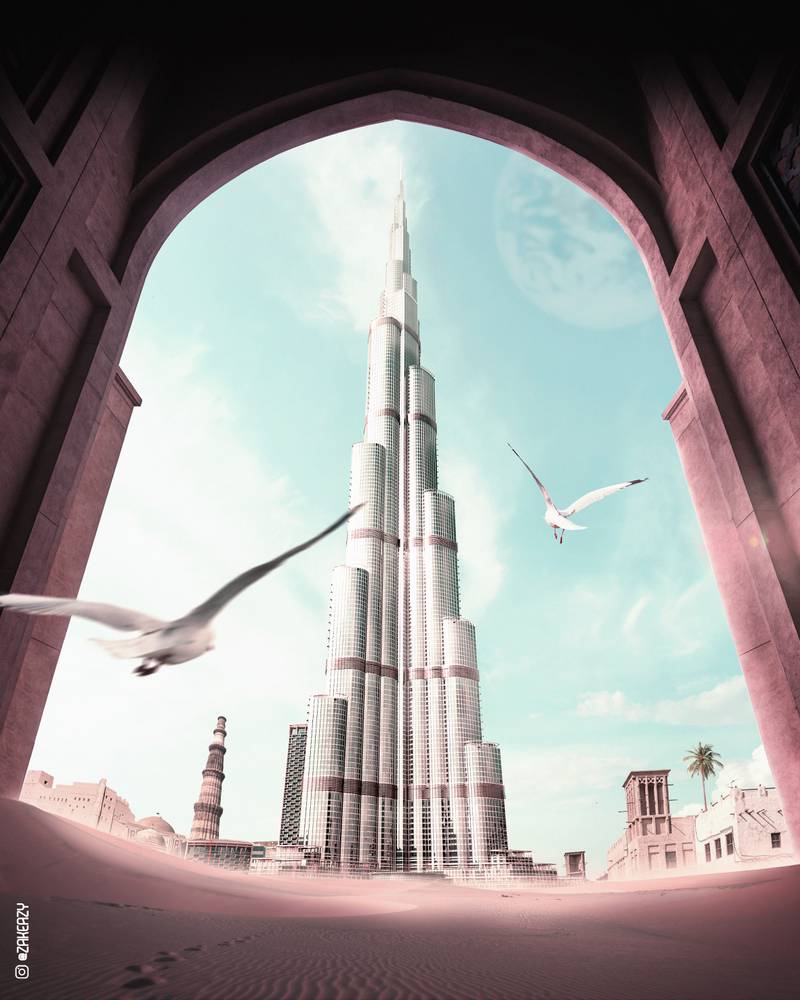 French artist's surreal digital works of Dubai landmarks win fans online