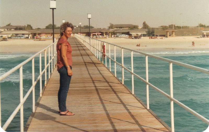 Chicago Beach Village resident Mary Nelson looks out to sea from the compound's pier. Photo: Bob Nelson