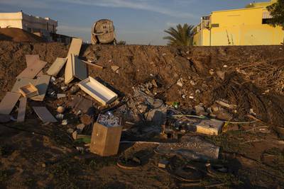 Garbage mars the desert in Sharjah. Photo: Christopher Pike / The National