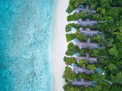 Soneva Fushi is a barefoot luxury resort on Kunfunadhoo Island in the Maldives’ Baa Atoll.  Courtesy Soneva Fushi