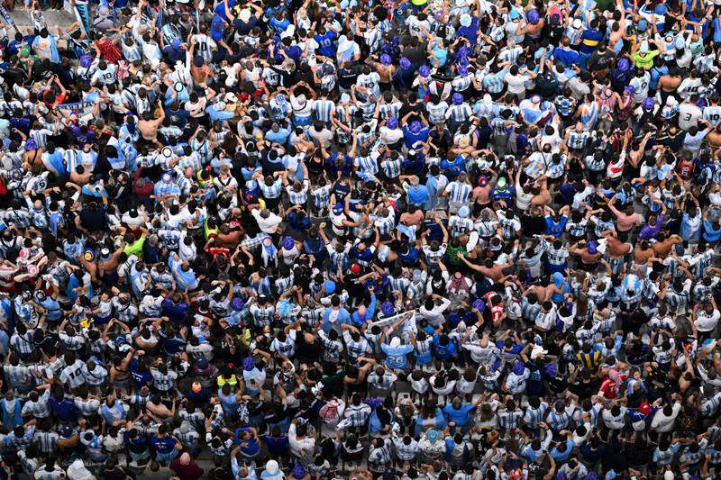 Argentina's supporters celebrate. AFP