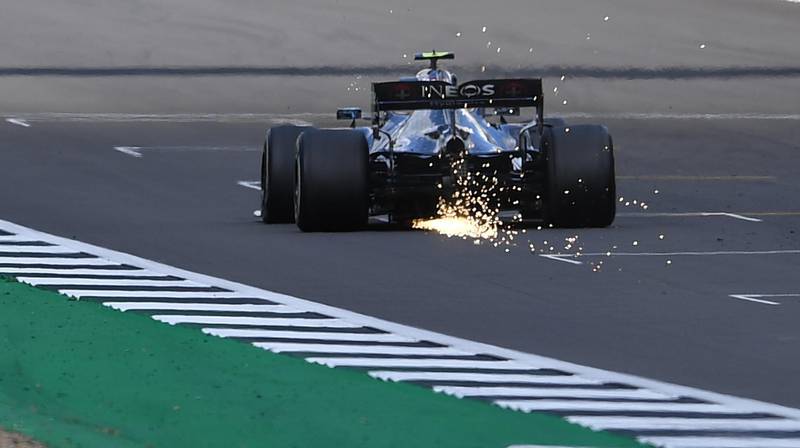 Mercedes' Valtteri Bottas in action during the race. Reuters